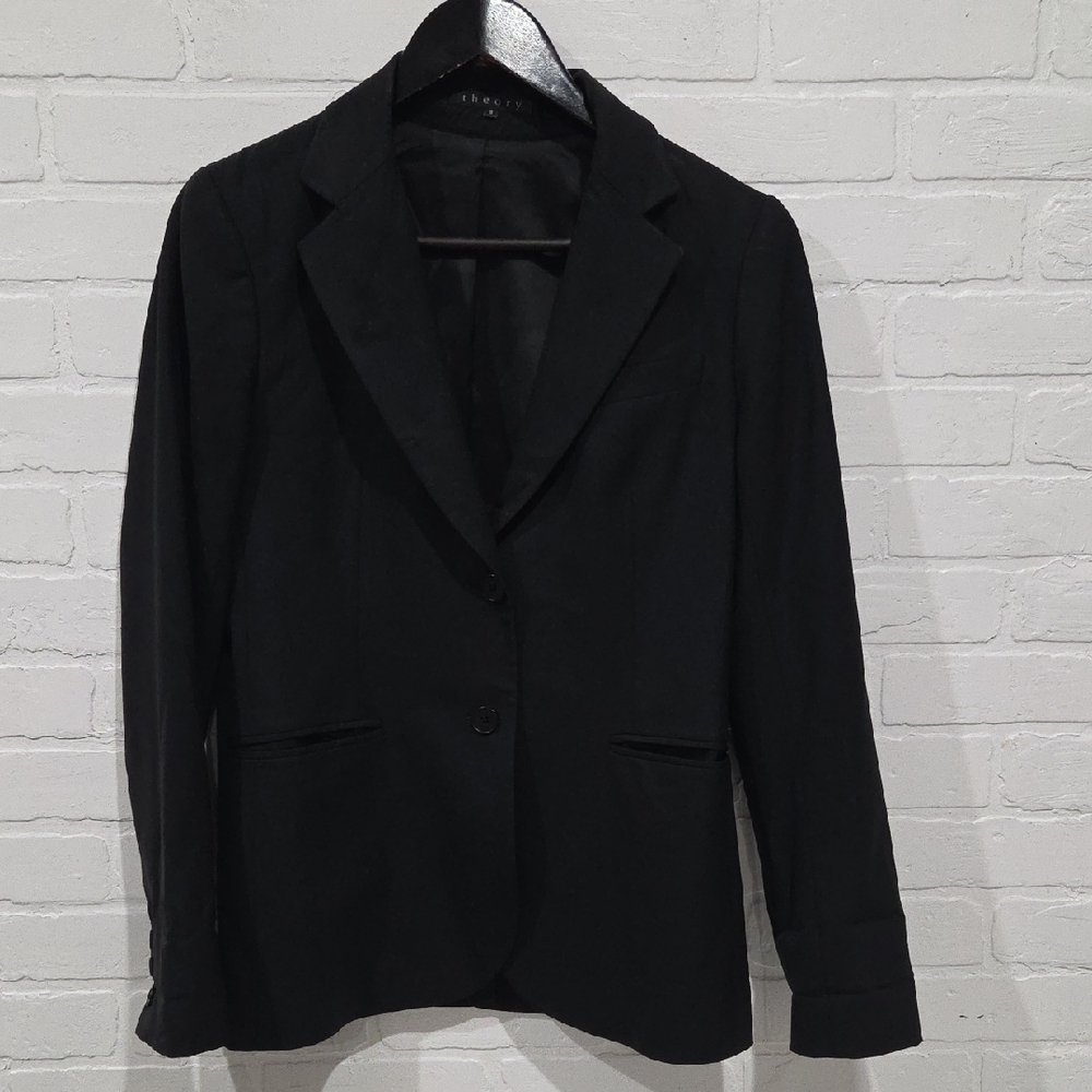 Theory Black Wool Blazer